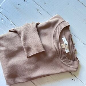 Vine & Love Women's Pullover Balloon Sleeve Knit Sweater - Size S